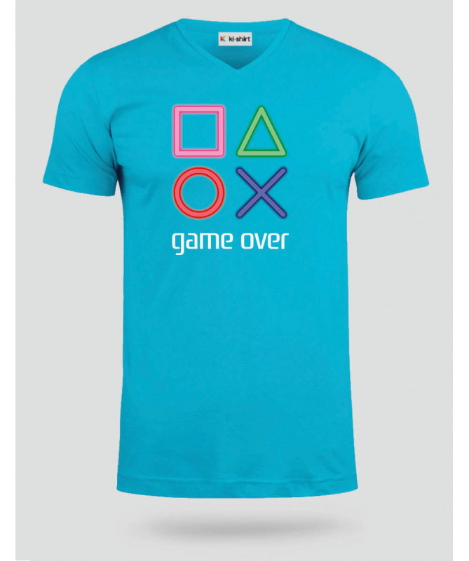 Simboli play station  T-shirt Scollo V