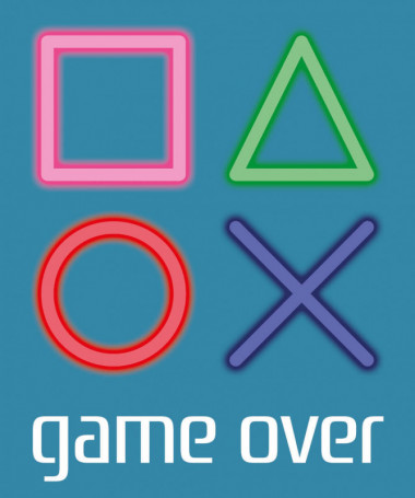 Simboli play station  T-shirt Scollo V