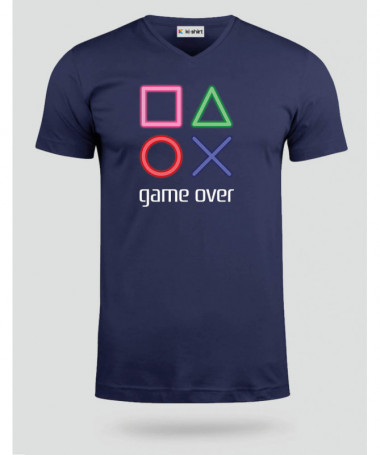 Simboli play station  T-shirt Scollo V