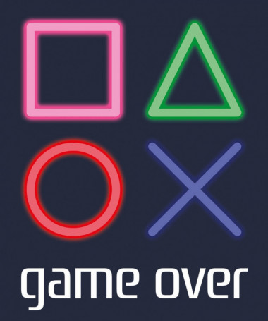 Simboli play station  T-shirt Scollo V