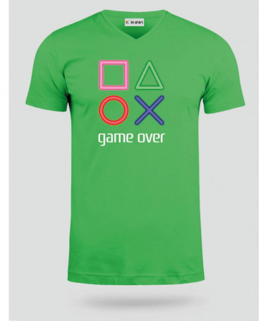 Simboli play station  T-shirt Scollo V