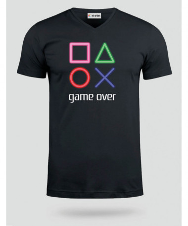 Simboli play station  T-shirt Scollo V