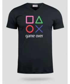 Simboli play station  T-shirt Scollo V