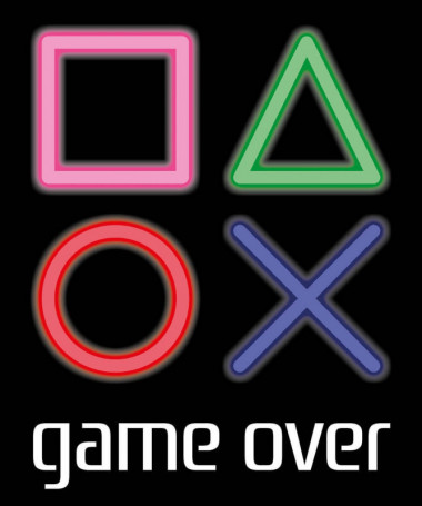 Simboli play station  T-shirt Scollo V