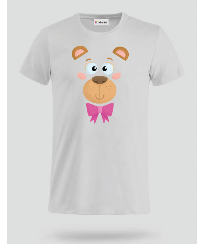 Orsetto fiocco rosa T-shirt Basic Uomo