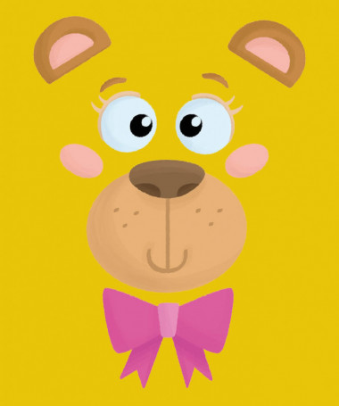 Orsetto fiocco rosa T-shirt Basic Uomo