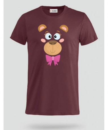 Orsetto fiocco rosa T-shirt Basic Uomo