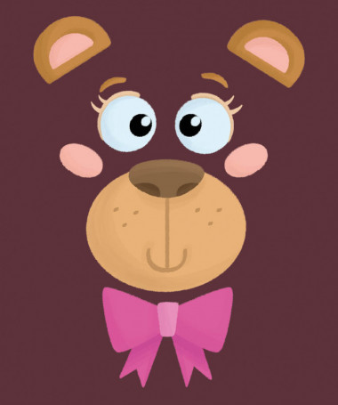 Orsetto fiocco rosa T-shirt Basic Uomo