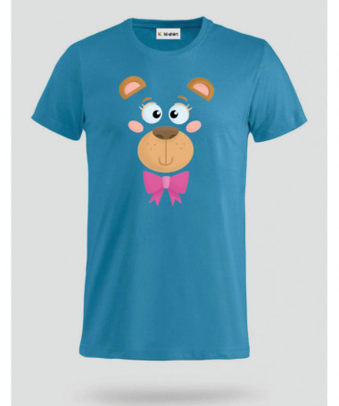 Orsetto fiocco rosa T-shirt Basic Uomo