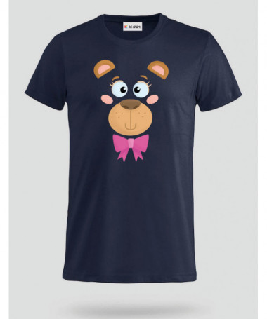 Orsetto fiocco rosa T-shirt Basic Uomo