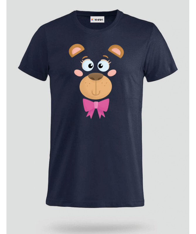 Orsetto fiocco rosa T-shirt Basic Uomo