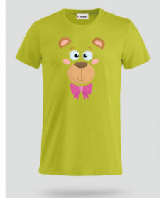 Orsetto fiocco rosa T-shirt Basic Uomo