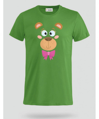 Orsetto fiocco rosa T-shirt Basic Uomo