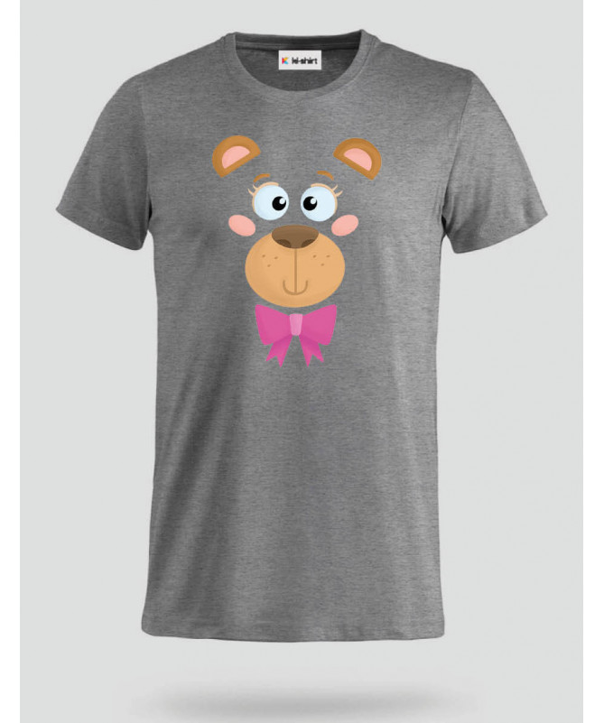 Orsetto fiocco rosa T-shirt Basic Uomo