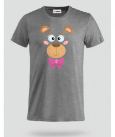 Orsetto fiocco rosa T-shirt Basic Uomo