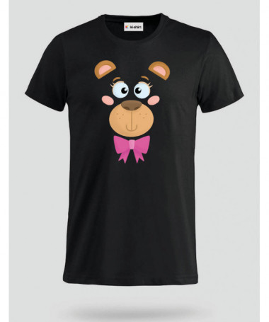 Orsetto fiocco rosa T-shirt Basic Uomo