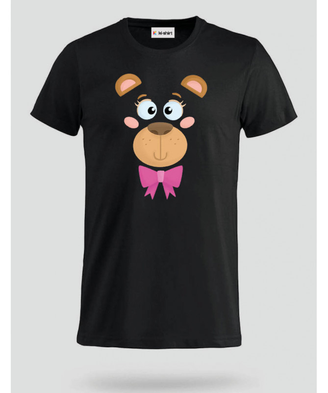 Orsetto fiocco rosa T-shirt Basic Uomo