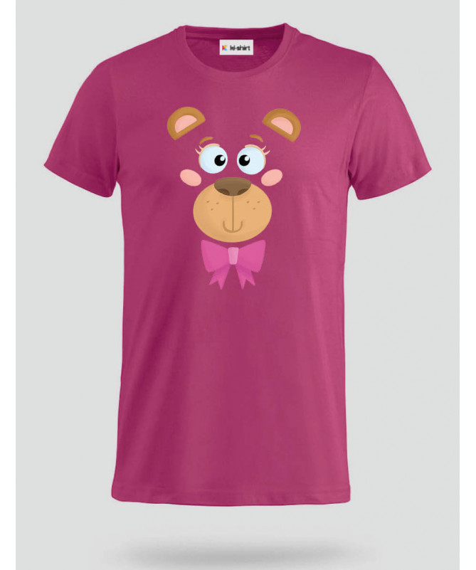 Orsetto fiocco rosa T-shirt Basic Uomo