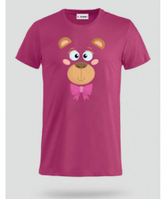 Orsetto fiocco rosa T-shirt Basic Uomo