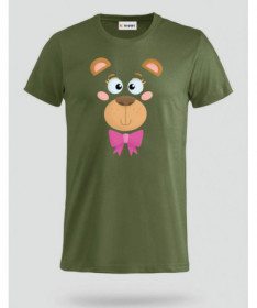 Orsetto fiocco rosa T-shirt Basic Uomo