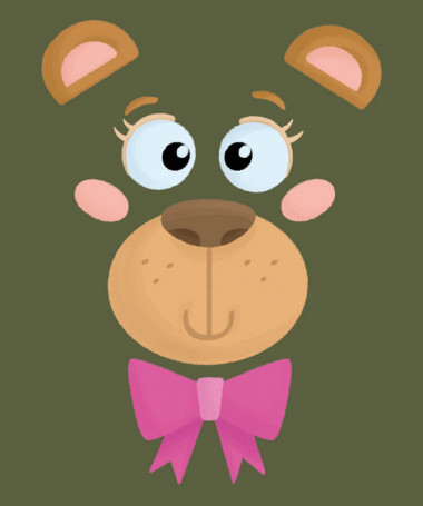 Orsetto fiocco rosa T-shirt Basic Uomo