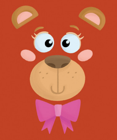 Orsetto fiocco rosa T-shirt Basic Donna