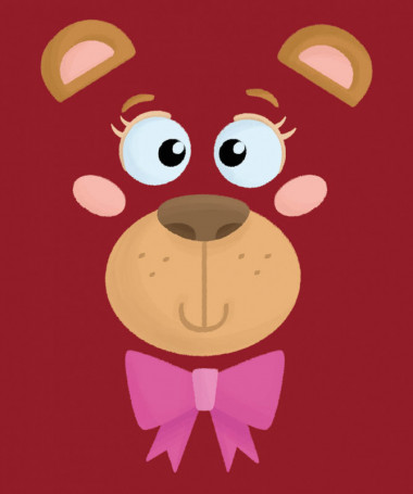 Orsetto fiocco rosa T-shirt Basic Donna