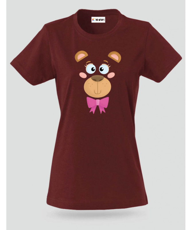 Orsetto fiocco rosa T-shirt Basic Donna