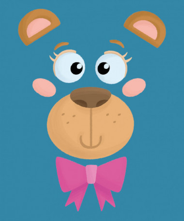 Orsetto fiocco rosa T-shirt Basic Donna