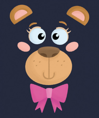 Orsetto fiocco rosa T-shirt Basic Donna