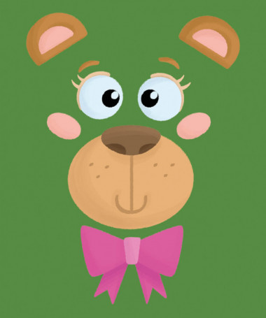 Orsetto fiocco rosa T-shirt Basic Donna