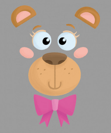 Orsetto fiocco rosa T-shirt Basic Donna