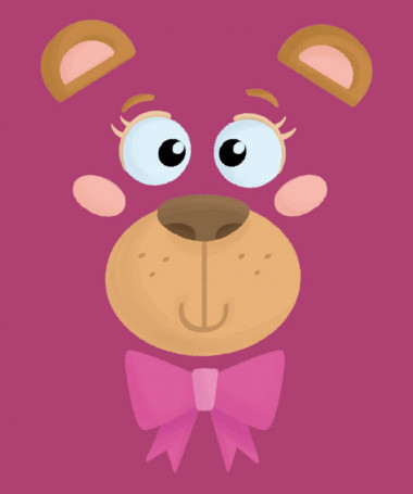 Orsetto fiocco rosa T-shirt Basic Donna