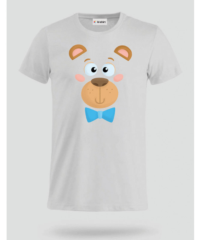 Orsetto fiocco blu T-shirt Basic Uomo