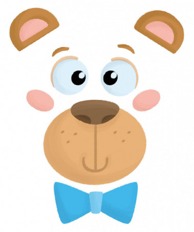 Orsetto fiocco blu T-shirt Basic Uomo