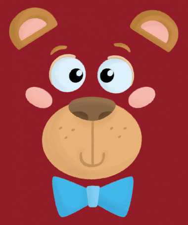 Orsetto fiocco blu T-shirt Basic Uomo