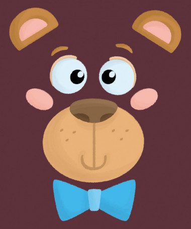 Orsetto fiocco blu T-shirt Basic Uomo