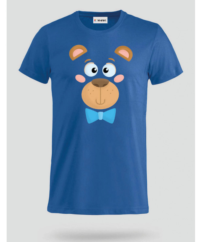 Orsetto fiocco blu T-shirt Basic Uomo