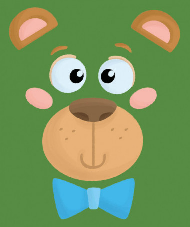 Orsetto fiocco blu T-shirt Basic Uomo