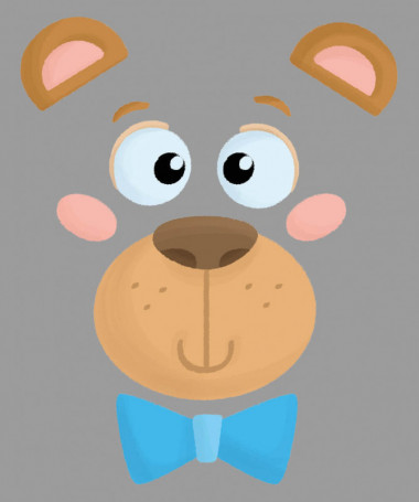 Orsetto fiocco blu T-shirt Basic Uomo