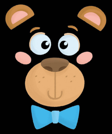 Orsetto fiocco blu T-shirt Basic Uomo