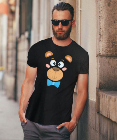 Orsetto fiocco blu T-shirt Basic Uomo