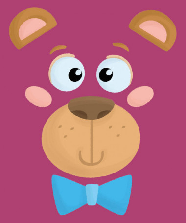 Orsetto fiocco blu T-shirt Basic Uomo