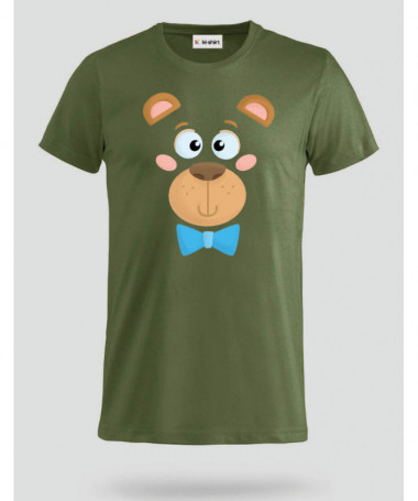 Orsetto fiocco blu T-shirt Basic Uomo