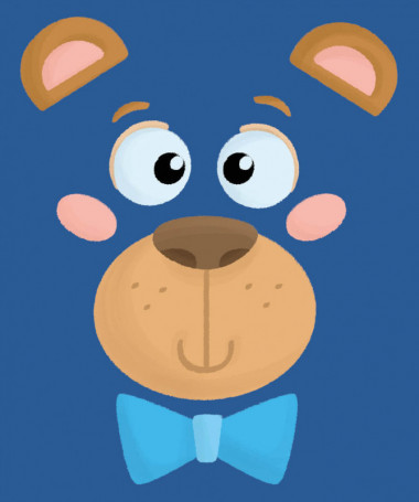 Orsetto fiocco blu T-shirt Basic Donna