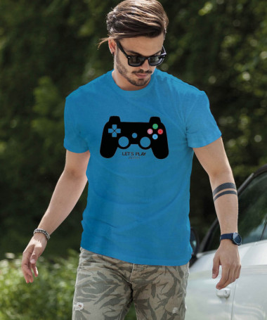 Lets play playstation T-shirt Basic Uomo