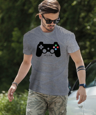 Lets play playstation T-shirt Basic Uomo