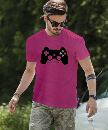 Lets play playstation T-shirt Basic Uomo