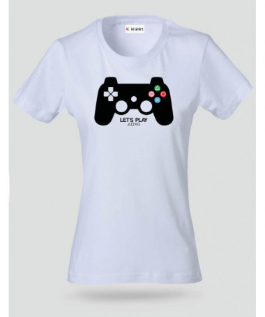 Lets play playstation T-shirt Basic Donna