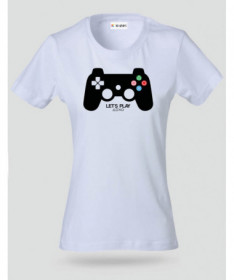 Lets play playstation T-shirt Basic Donna